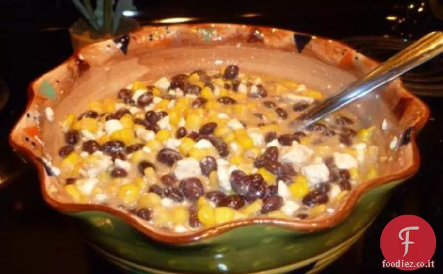 Salsa di mais e fagioli neri con formaggio Feta