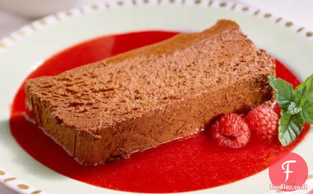 Pagnotta di mousse al cioccolato con purea di Lamponi
