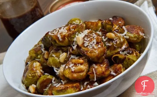 Cavoletti di Bruxelles arrostiti al Balsamico con Pinoli tostati
