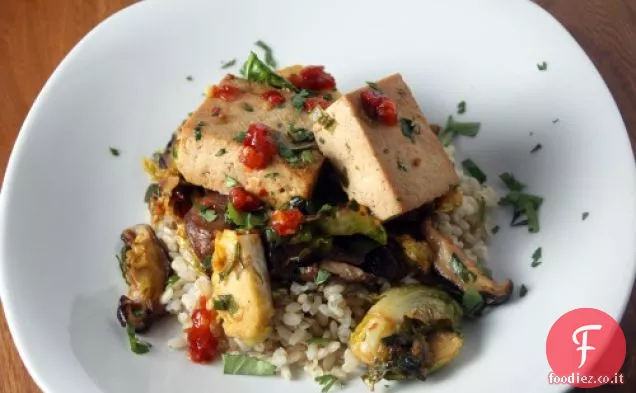 Cavoletti di Bruxelles e Tofu