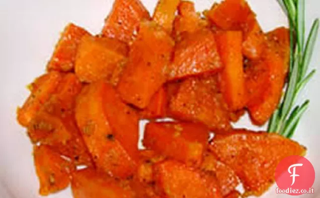 Patate dolci al forno con zenzero e miele