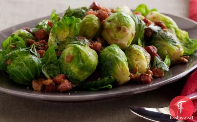 Cavoletti di Bruxelles con Castagne, Pancetta e Prezzemolo