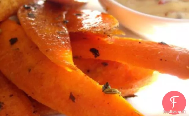 Patatine fritte di patate dolci con maionese Chipotle (Yam Fries)