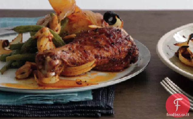 Paprika Pollo arrosto con cipolla dolce