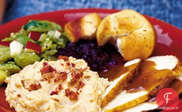 Purè di patate dolci e salati al forno