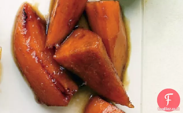 Patate dolci glassate con zucchero di canna e lime