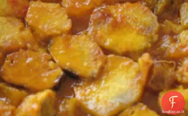 Patate dolci arrostite speziate con arancia e miele