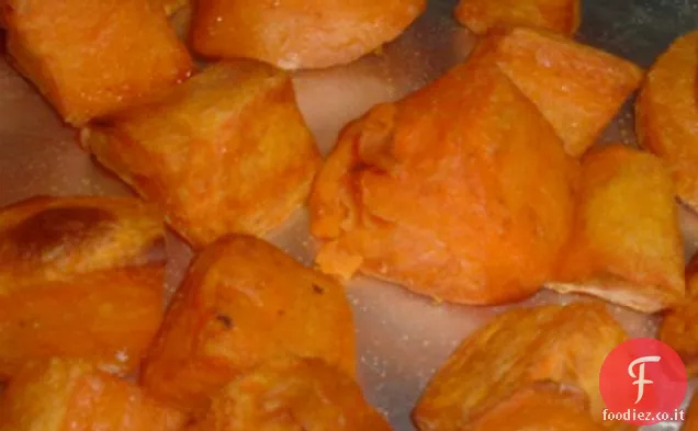 Patate dolci glassate al forno