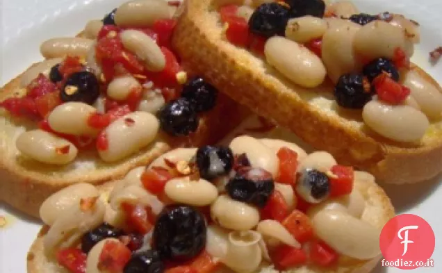 Bruschetta Rossa, Bianca e Blu