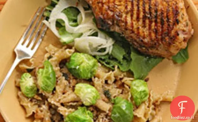 Campanelle con Noci, Burro di Salvia e Cavoletti di Bruxelles