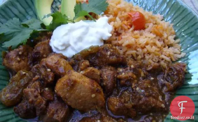 Carne di maiale verde piccante Cile Verde