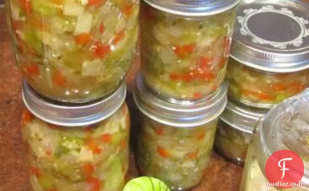 Spiedini di pollo alla Yucatan con Papaya-Tomatillo Salsa