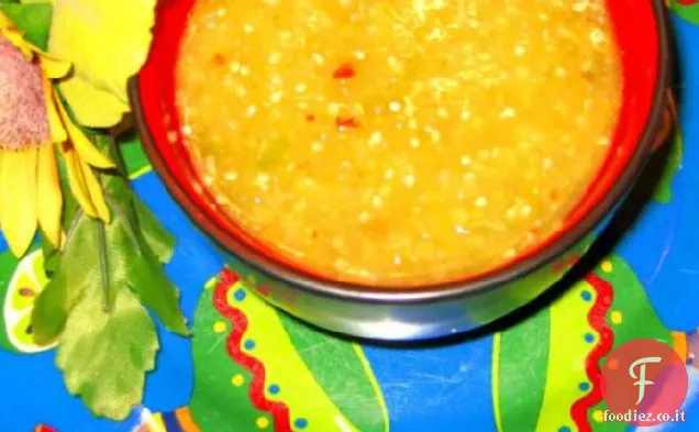 Salsa piccante verde fuoco liquido