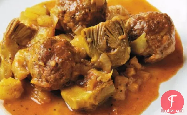 Cuocere il libro: Polpette di capra brasate con carciofi e Finocchio