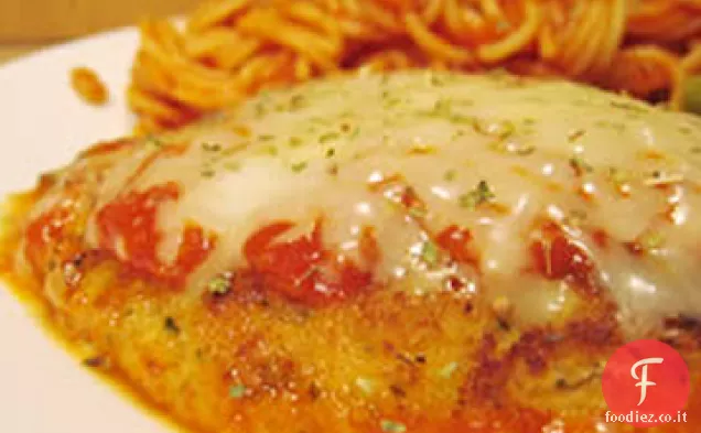 Petto di pollo italiano rivestito di parmigiano