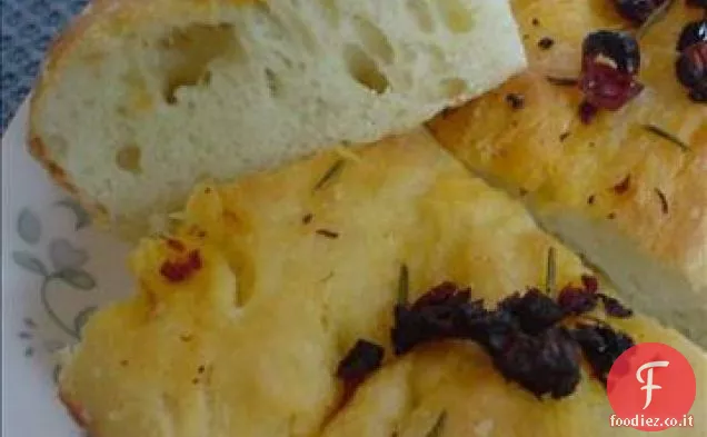 Focaccia al Pomodoro e alle erbe essiccate al sole