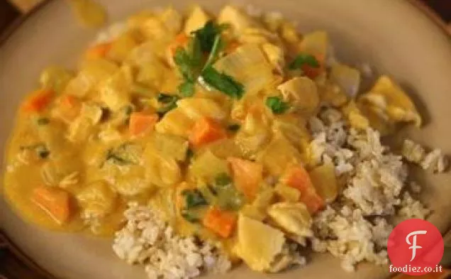 Stufato di pollo con latte di cocco