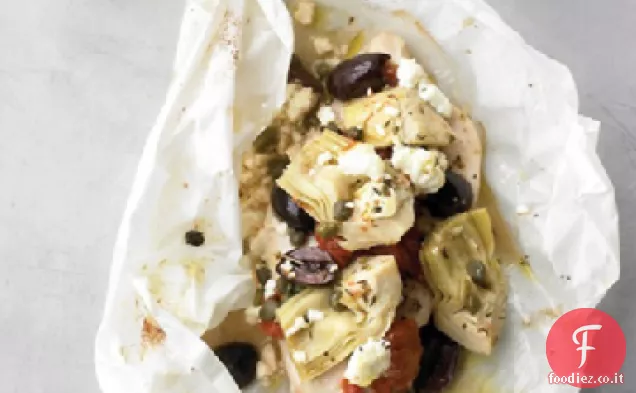 Pacchetti di pollo mediterraneo