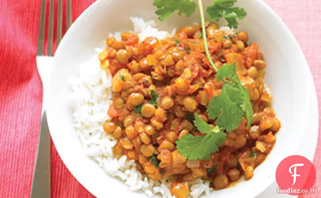 Lenticchie al curry in salsa di pomodoro