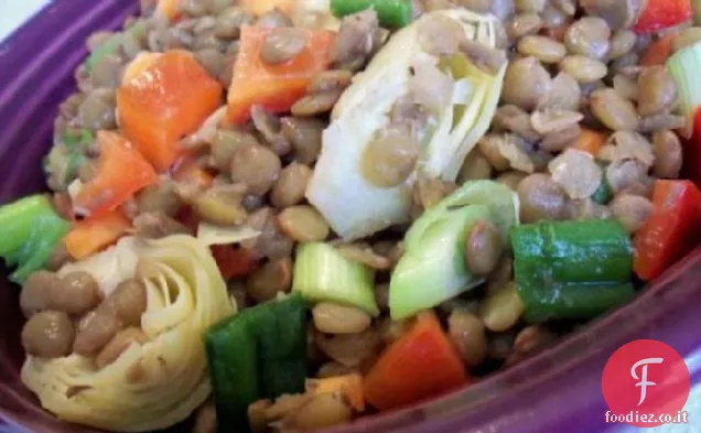 Facile insalata di lenticchie calde