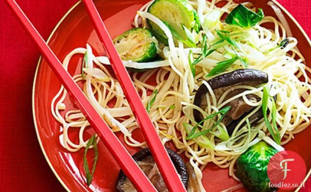 Cavoletti di Bruxelles e Shiitake Lo Mein