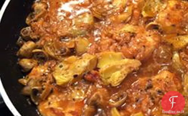 Pollo al limone con cuori di carciofo