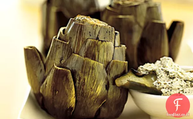 Carciofi alla griglia con salsa di carciofi alla Menta