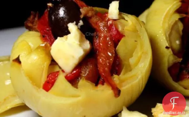 Feta-Fondi di carciofo ripieni