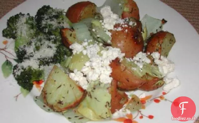 Patate Arrosto con Carciofi e Feta