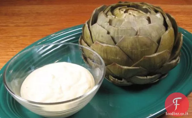 Carciofi al vapore con salsa al Curry