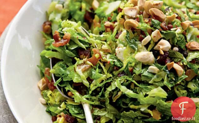 Brussels Sprout Hash con pancetta, nocciole e menta
