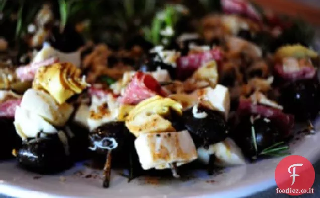 Spiedini di mozzarella al rosmarino