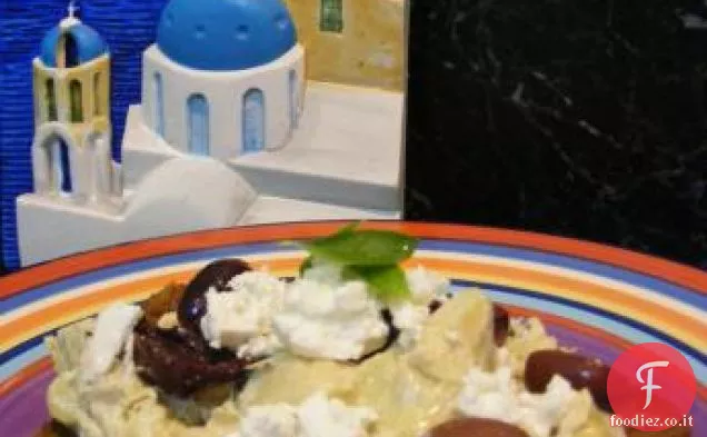 Scramble Greco con Carciofi, Olive Nere e Feta