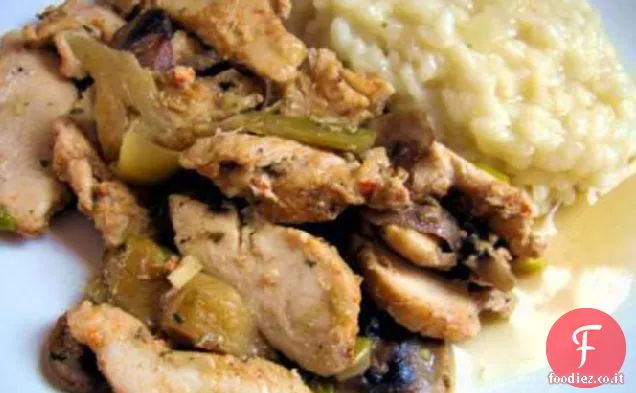 Pollo con Shitakes e Carciofi