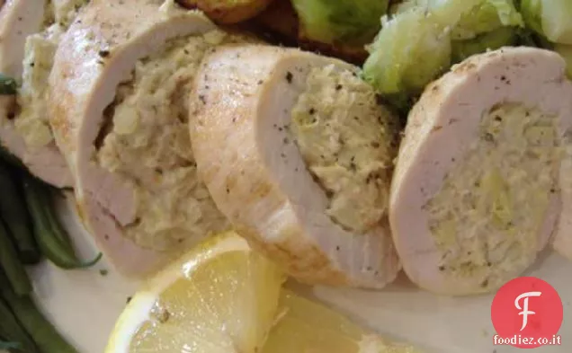 Petti di Pollo Ripieni di Carciofi Limone e Formaggio di Capra