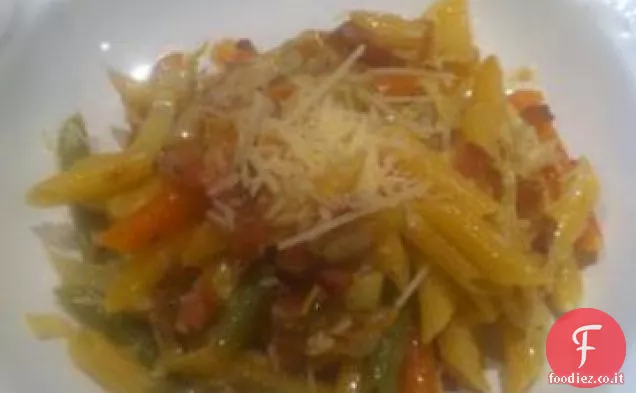 Penne con Carciofi, Pancetta e Timo