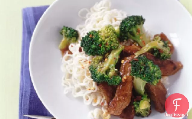 Manzo e broccoli saltati in padella