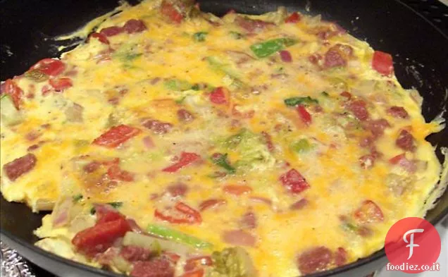 Quiche di prosciutto e formaggio senza crosta
