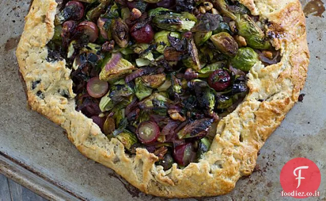 Brussels Sprout & Grape Galette