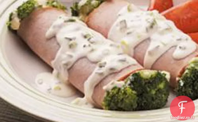 Roll-up di tacchino broccoli
