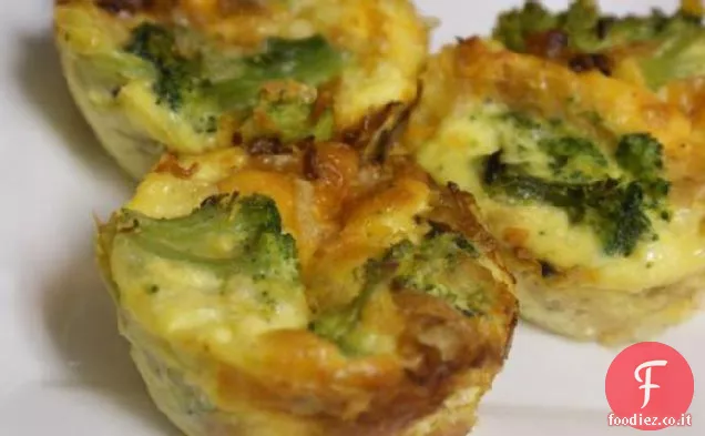 Mini Quiche di broccoli e formaggio