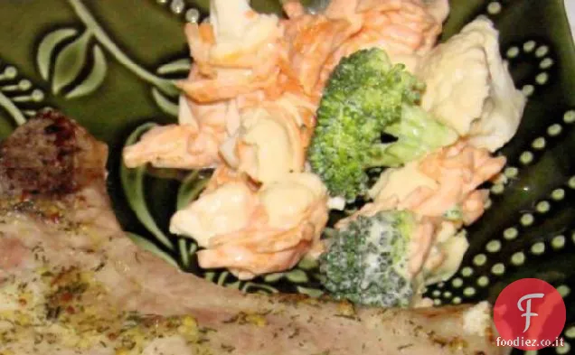 Insalata di broccoli, cavolfiori e carote