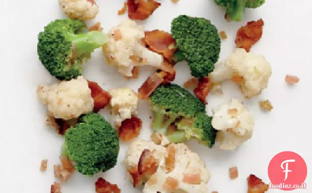 Broccoli e cavolfiore con Pancetta Vinaigrette