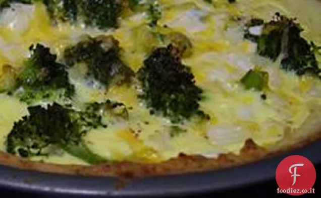 Quiche di broccoli con crosta di purè di patate