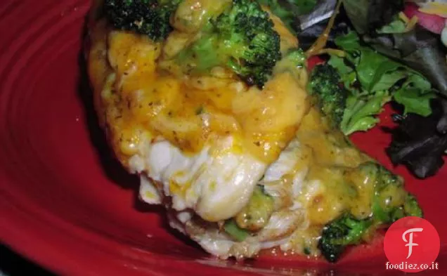 Petto di pollo ripieno di formaggio e broccoli