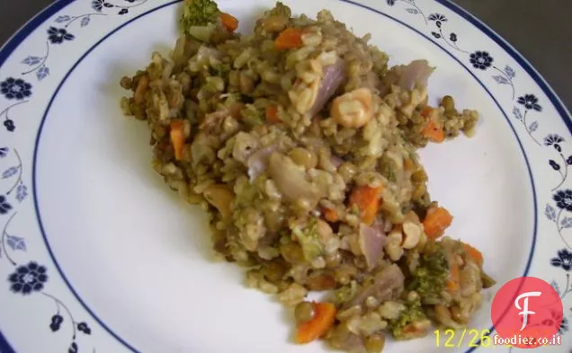 Pagnotta di lenticchie e riso selvatico