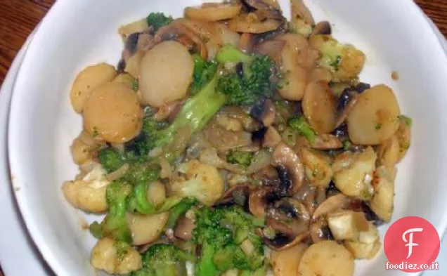 Funghi saltati in padella e broccoli
