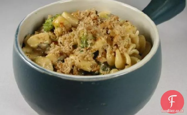 Pasta cremosa con pollo e broccoli