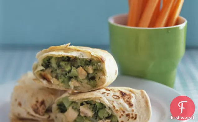 Tasche di pollo e broccoli