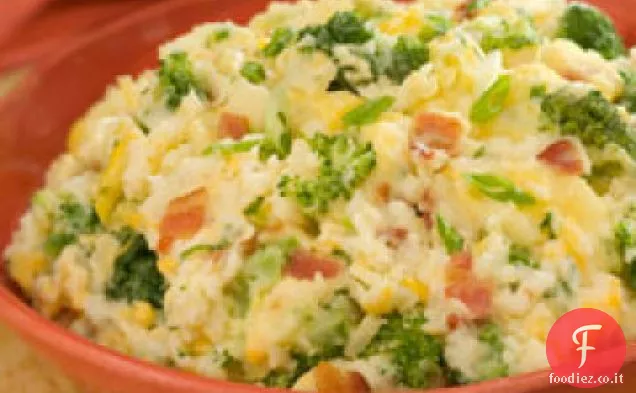 Purè di patate con broccoli caricati
